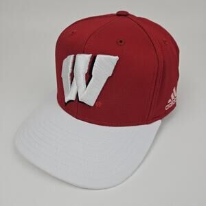 Adidas Climalite Wisconsin Badgers Snapback Hat Cap Red‎ University One Size